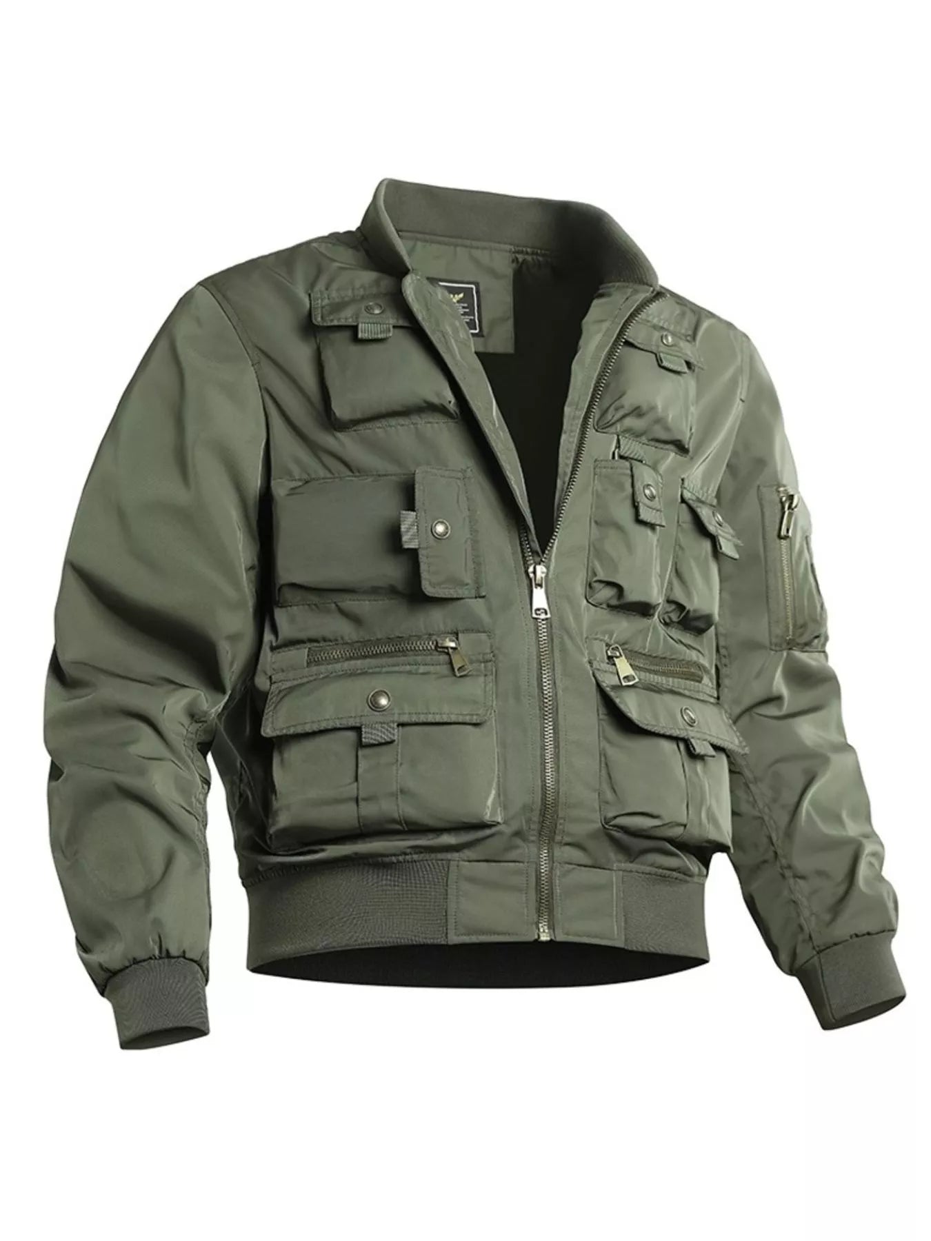 Men's Plus Size Zip Up Long Sleeve Jacket