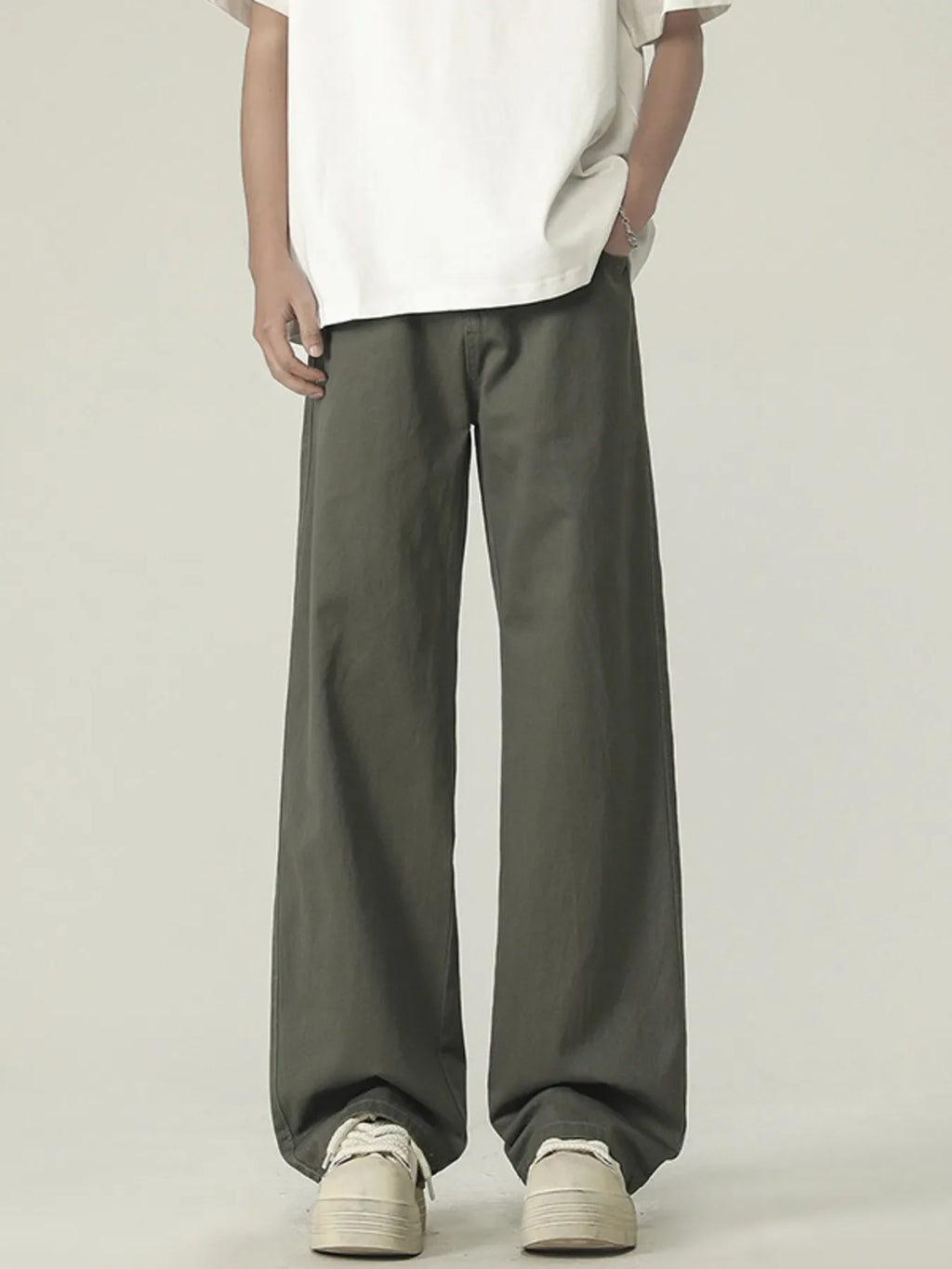 Men's Plus Size Loose Fit Wide Leg Pants