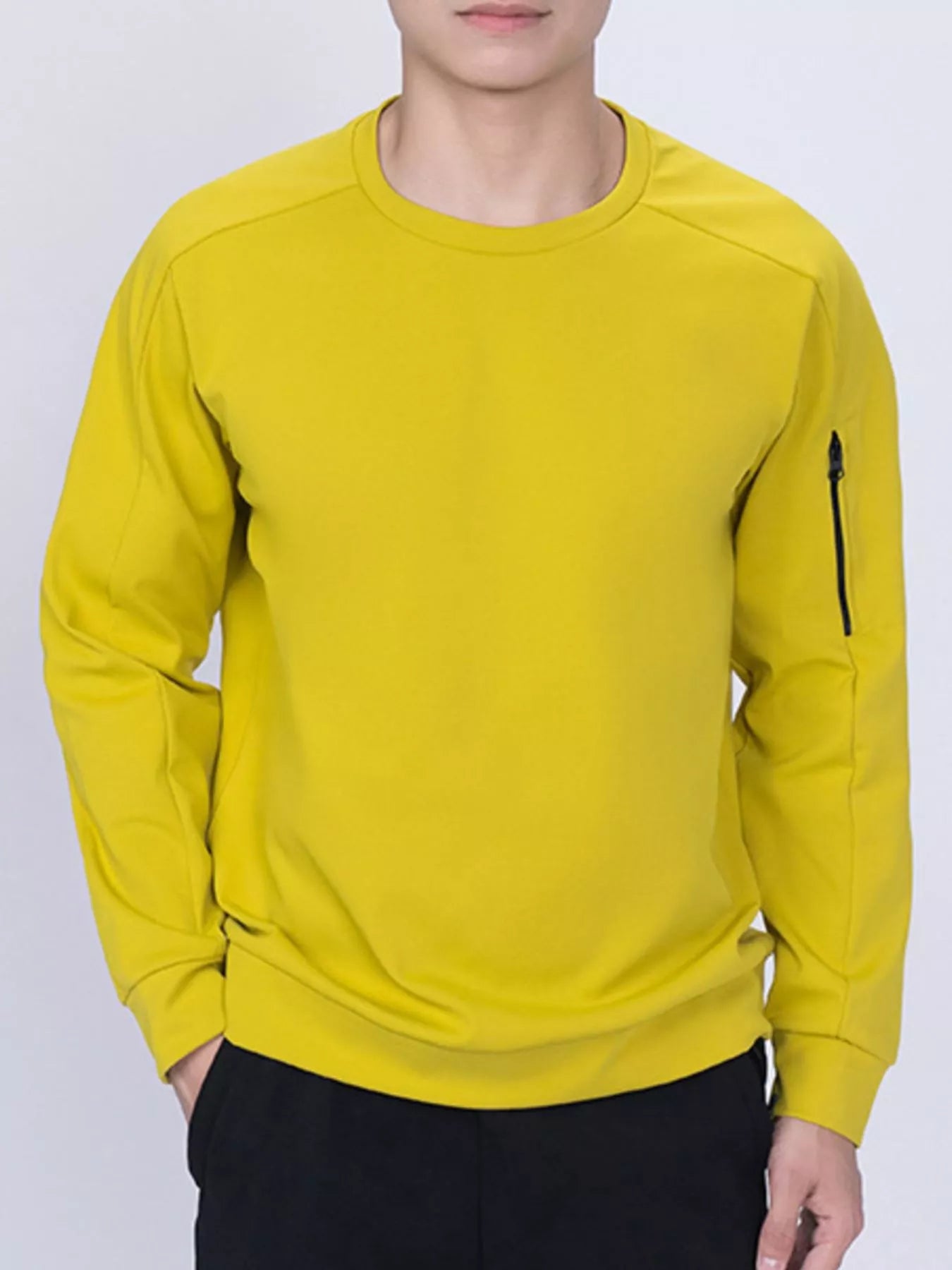 Men's Plus Size Round Neck Long Sleeve Sweatshirt