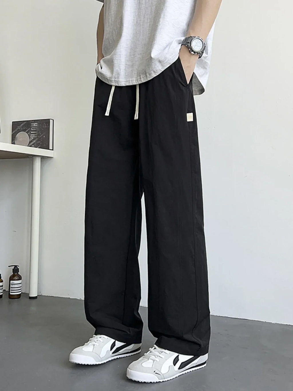 Men's Plus Size Casual Wide Leg Pants