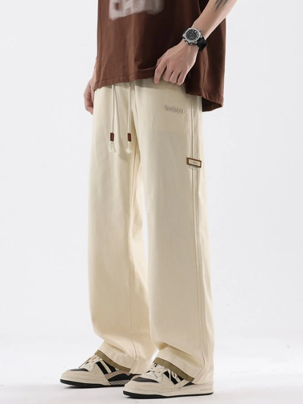 Men's Plus Size Loose Fit Drawstring Casual Pants