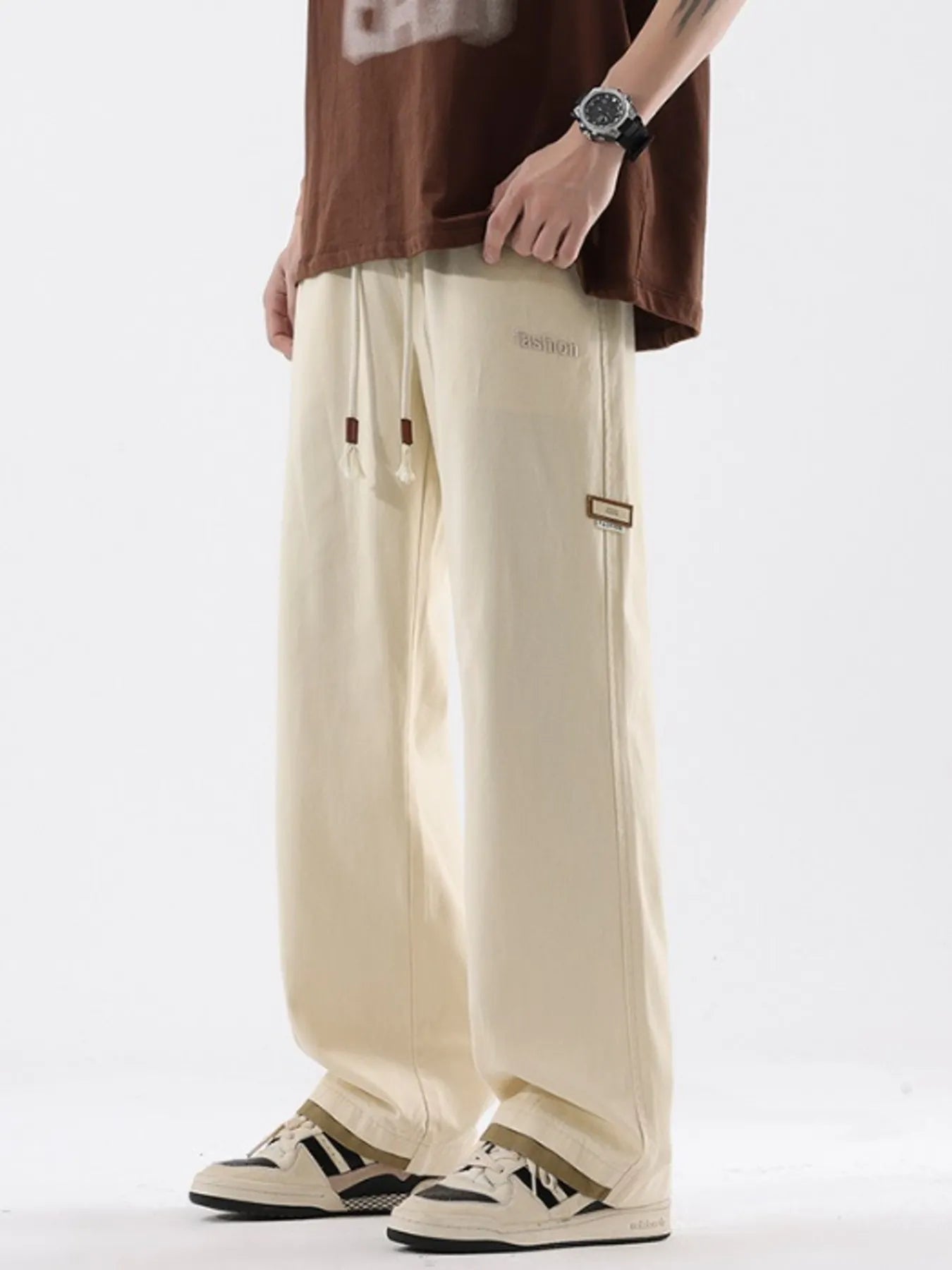 Men's Plus Size Loose Fit Drawstring Casual Pants