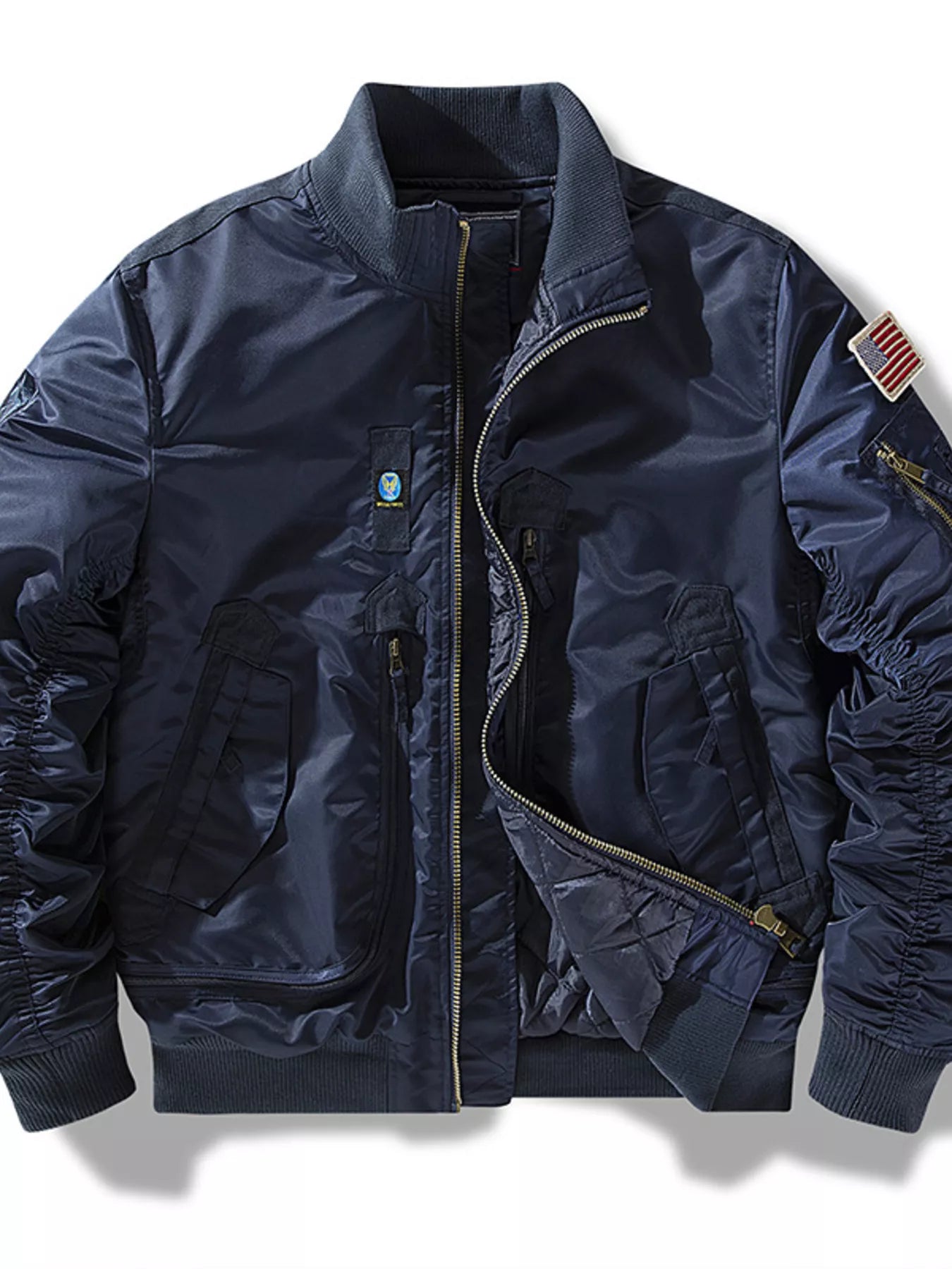Men's Plus Size Zip Up Long Sleeve Jacket