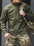 Men's Plus Size Zip Up Long Sleeve Jacket