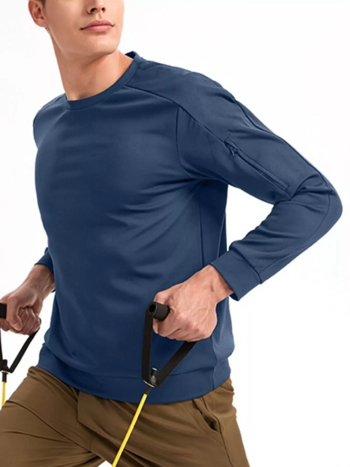Men's Plus Size Round Neck Long Sleeve Sweatshirt