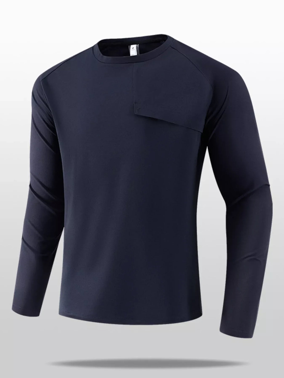 Men's Plus Size Long Sleeve T-Shirt with Pocket