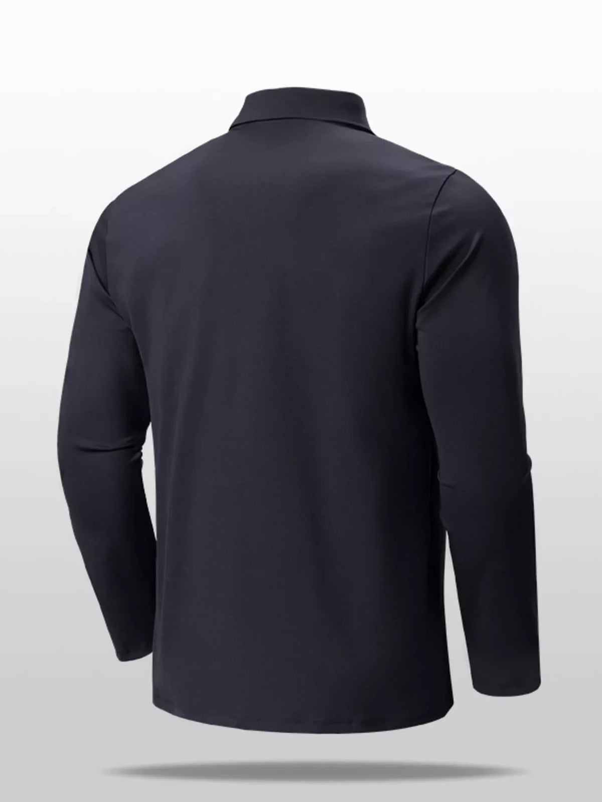 Men's Plus Size Long Sleeve Button Detail Polo