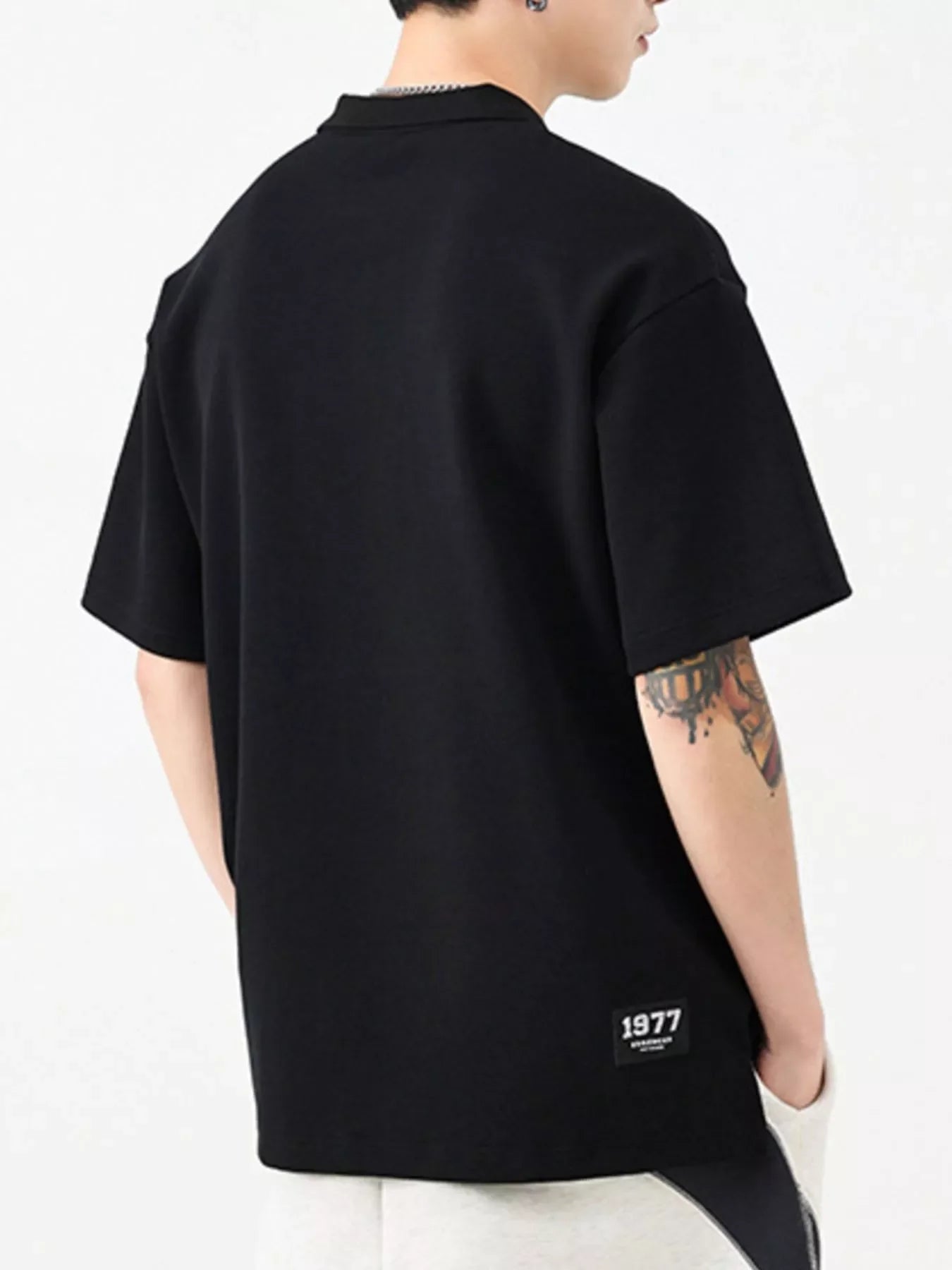 Men's Plus Size Button Detail Short Sleeve Polo