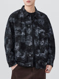 Men's Plus Size Tie-Dye Button Up Shirt
