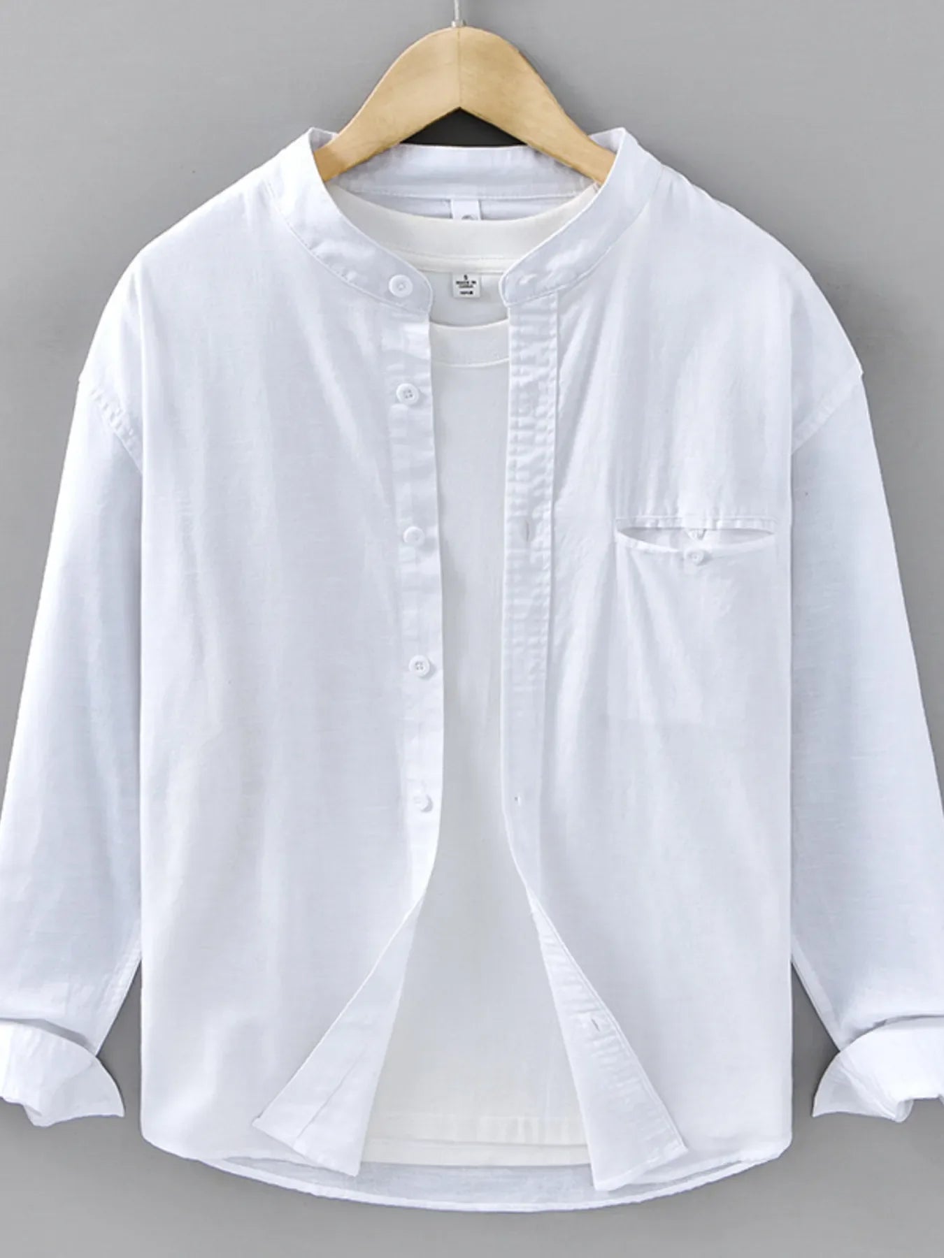 Men's Plus Size Casual Button Up Long Sleeve Shirt