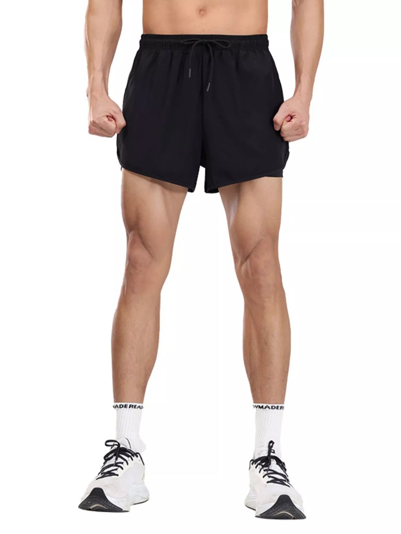 Men's Plus Size Drawstring Active Shorts