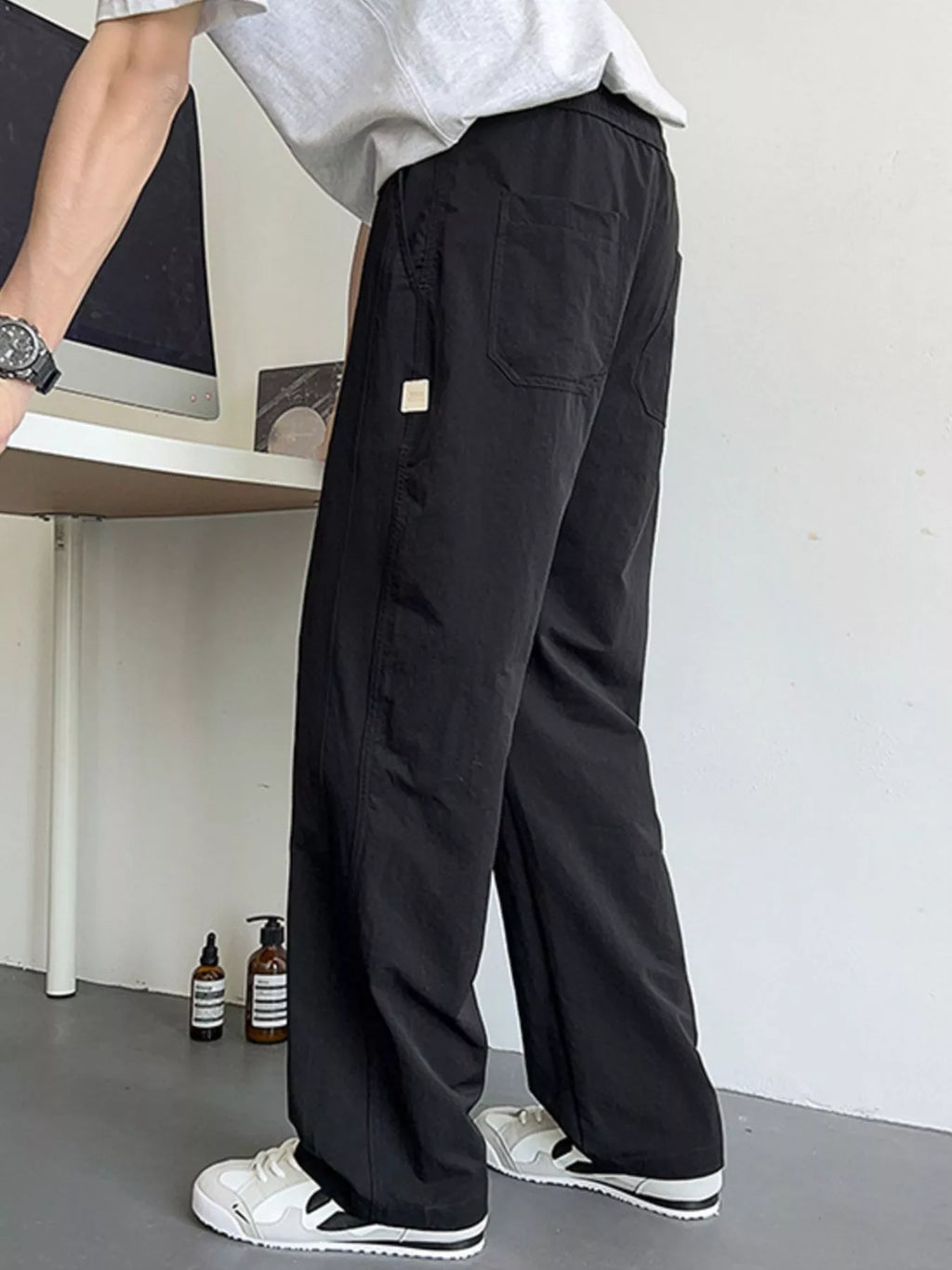 Men's Plus Size Casual Wide Leg Pants