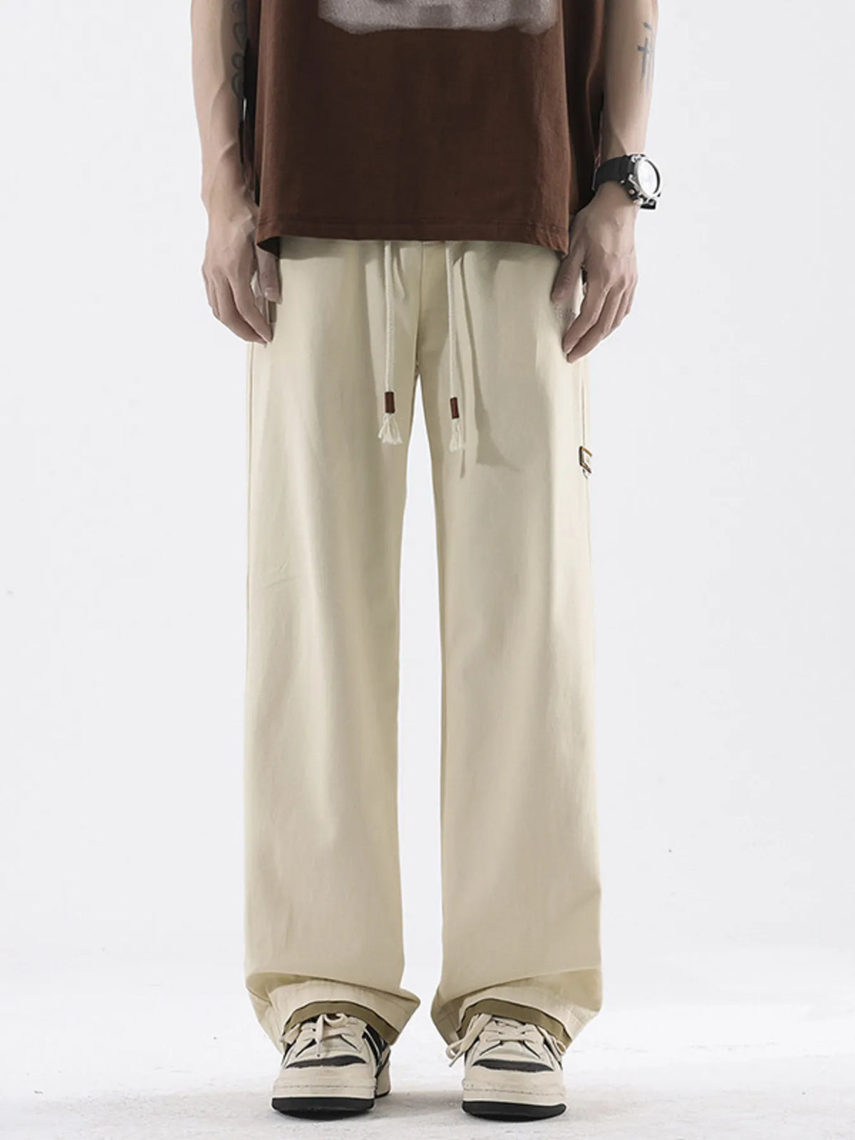 Men's Plus Size Loose Fit Drawstring Casual Pants