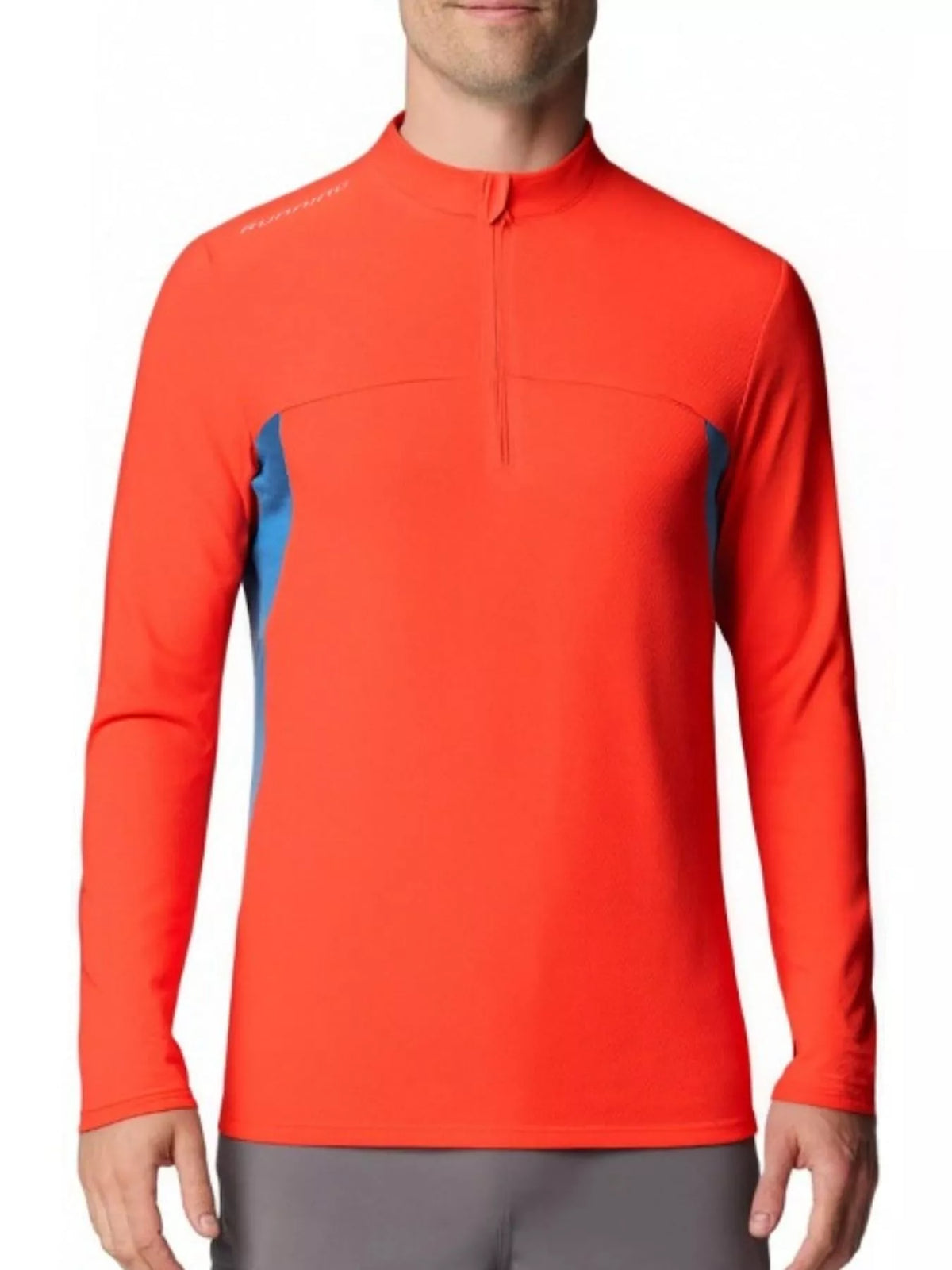 Men's Plus Size Long Sleeve Active T-Shirt with Zipper