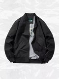 Men's Plus Size Zip Up Long Sleeve Jacket