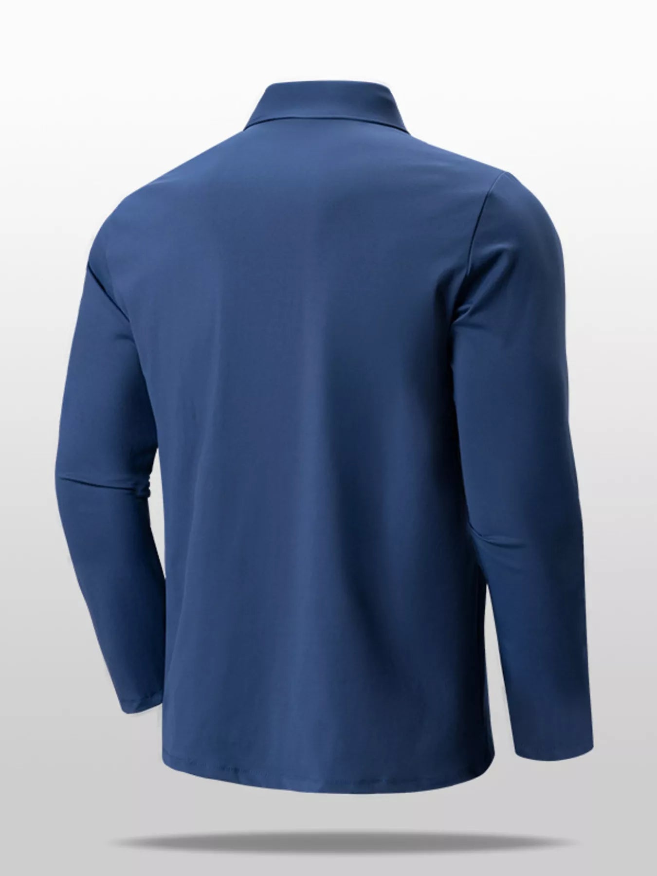 Men's Plus Size Long Sleeve Button Detail Polo