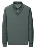 Men's Plus Size Long Sleeve Polo Shirt