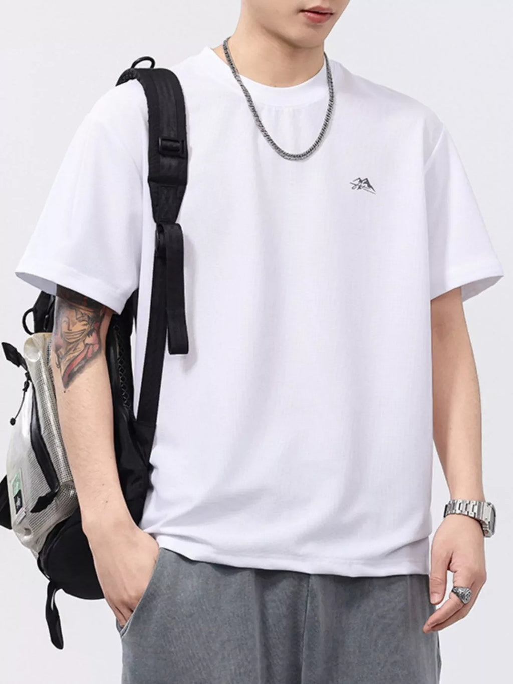 Men's Plus Size Round Neck Short Sleeve T-Shirt