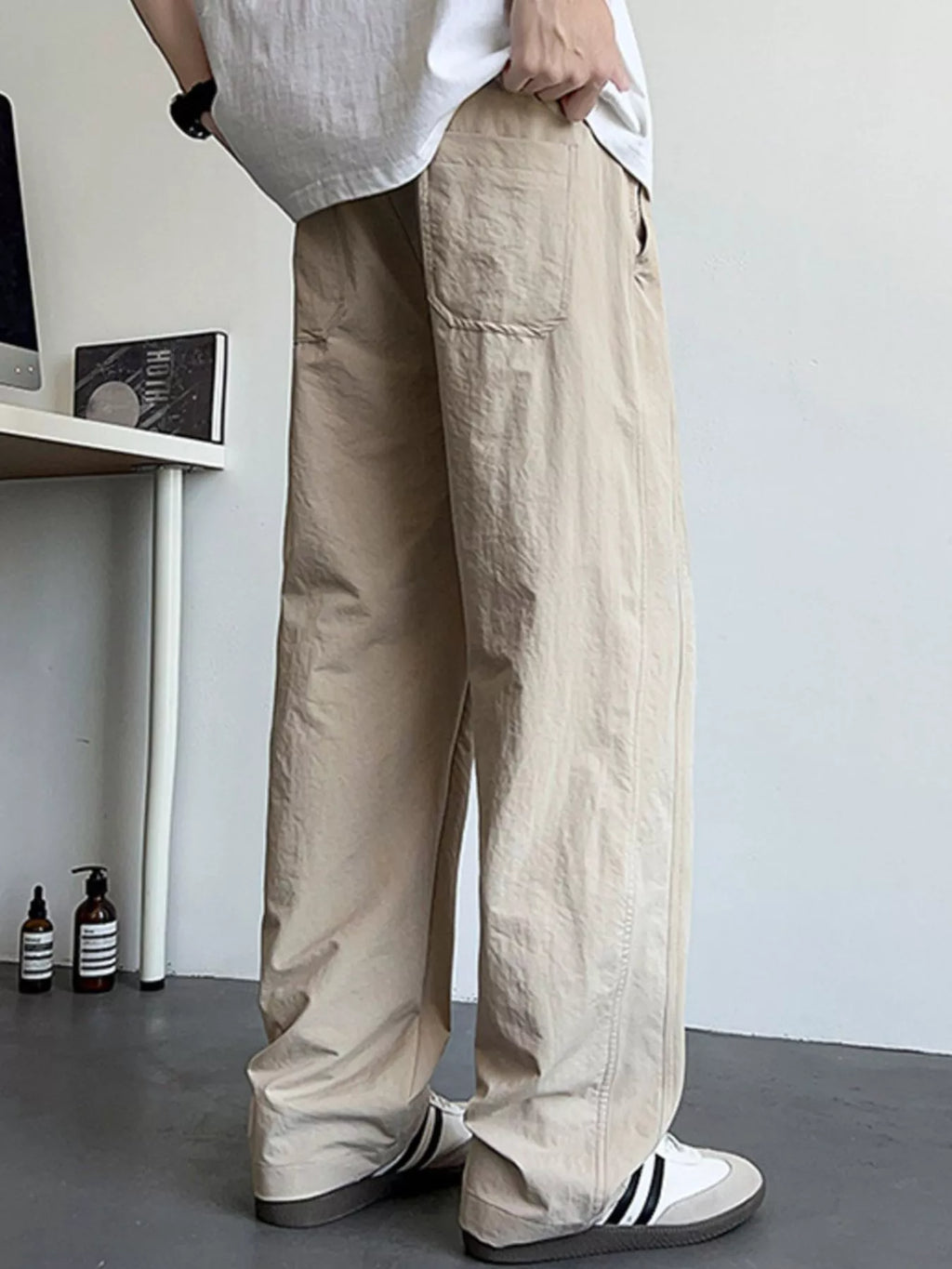 Men's Plus Size Casual Wide Leg Pants