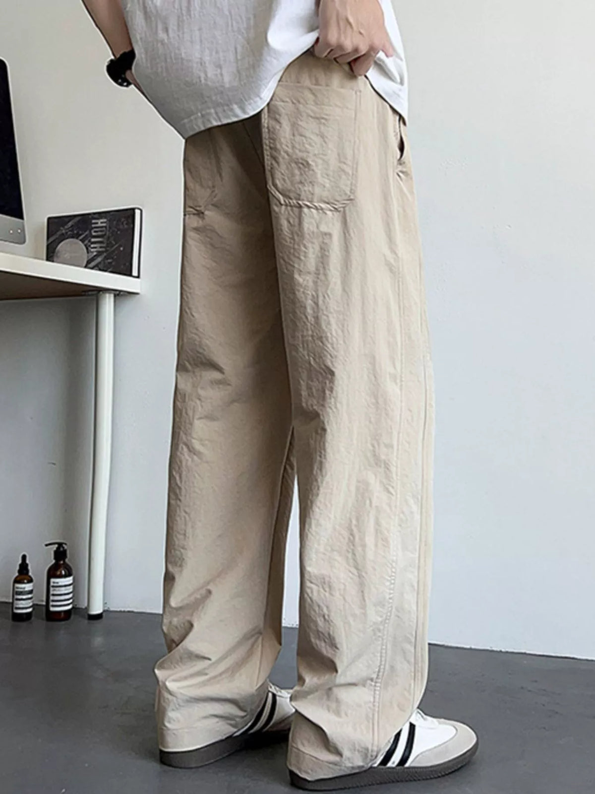 Men's Plus Size Casual Wide Leg Pants