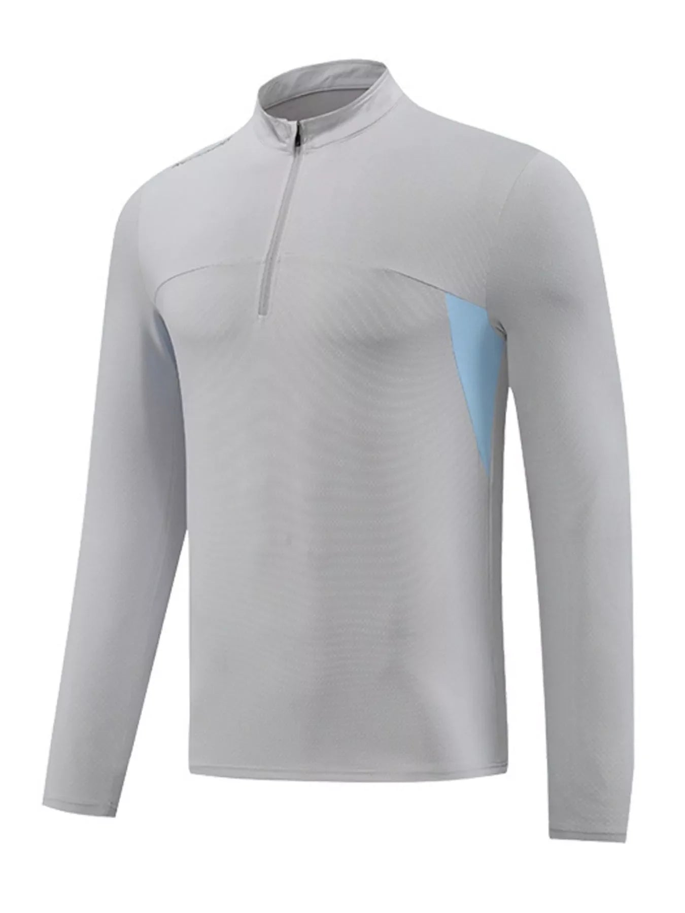 Men's Plus Size Long Sleeve Active T-Shirt with Zipper