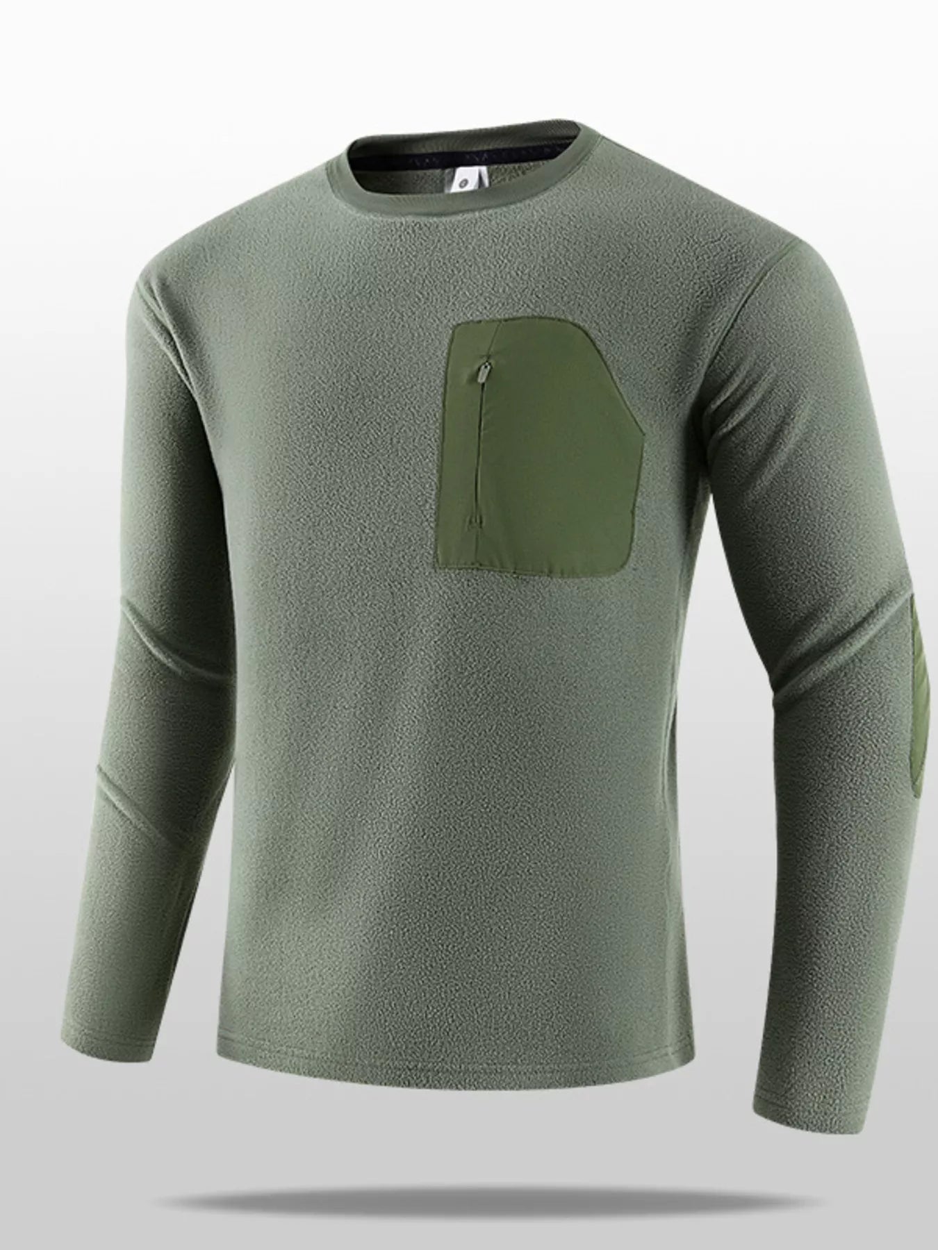Men's Plus Size Long Sleeve Pocket T-Shirt