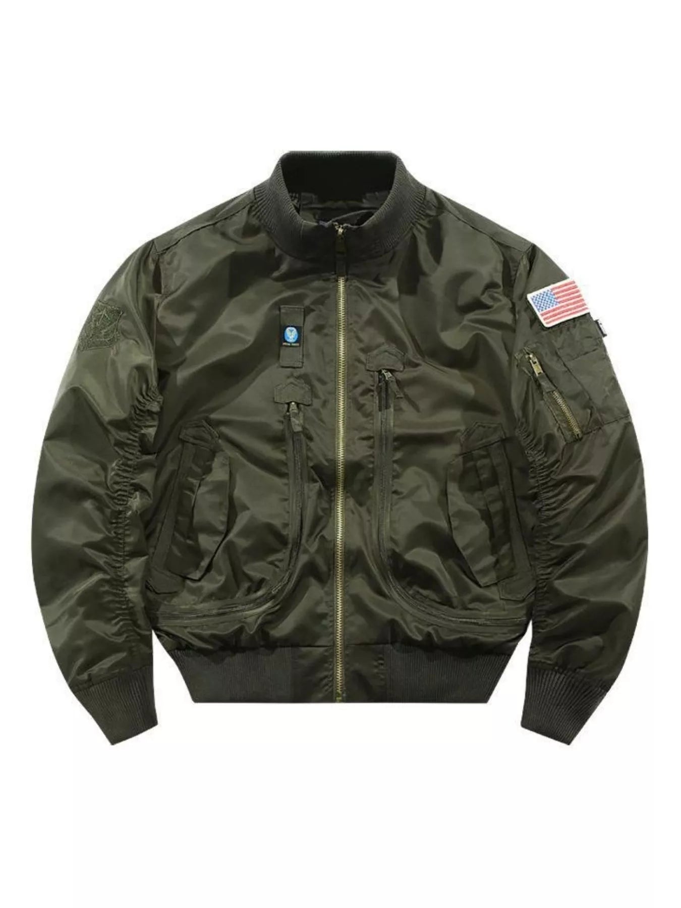 Men's Plus Size Zip Up Long Sleeve Jacket