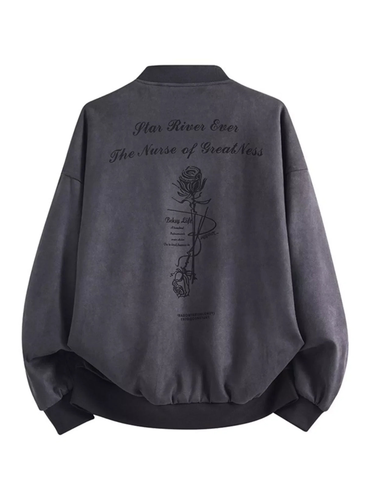 Men's Plus Size Zip Up Long Sleeve Jacket