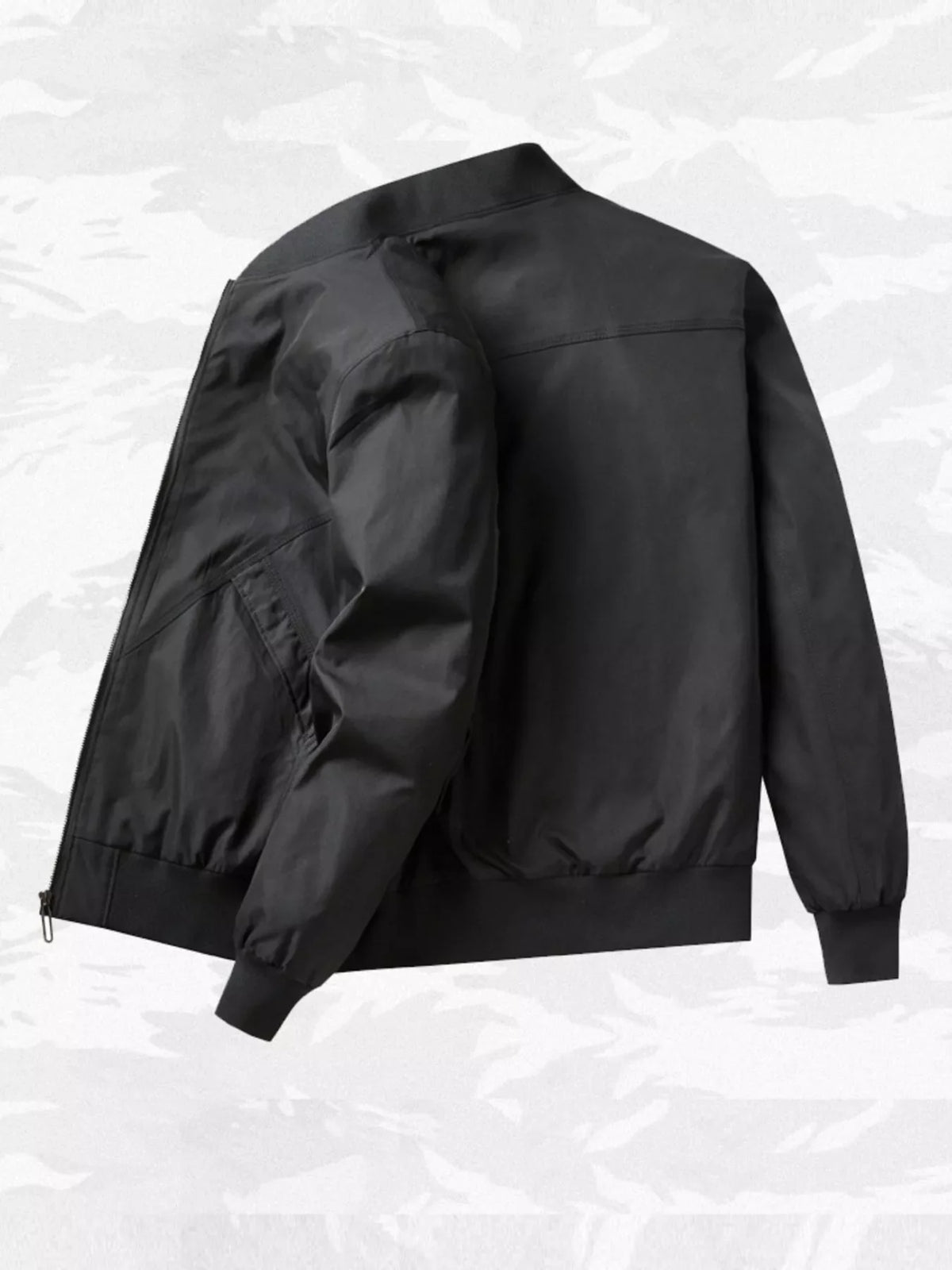 Men's Plus Size Zip Up Long Sleeve Jacket