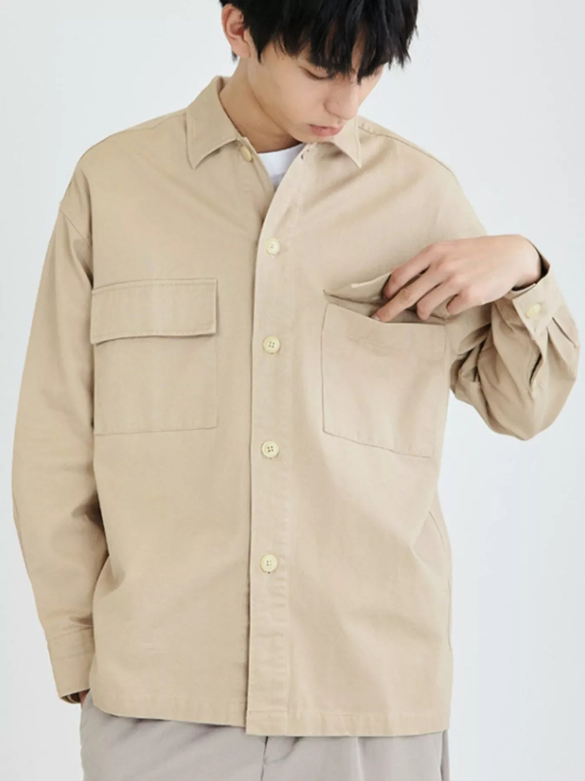 Men's Plus Size Casual Button Up Shirt