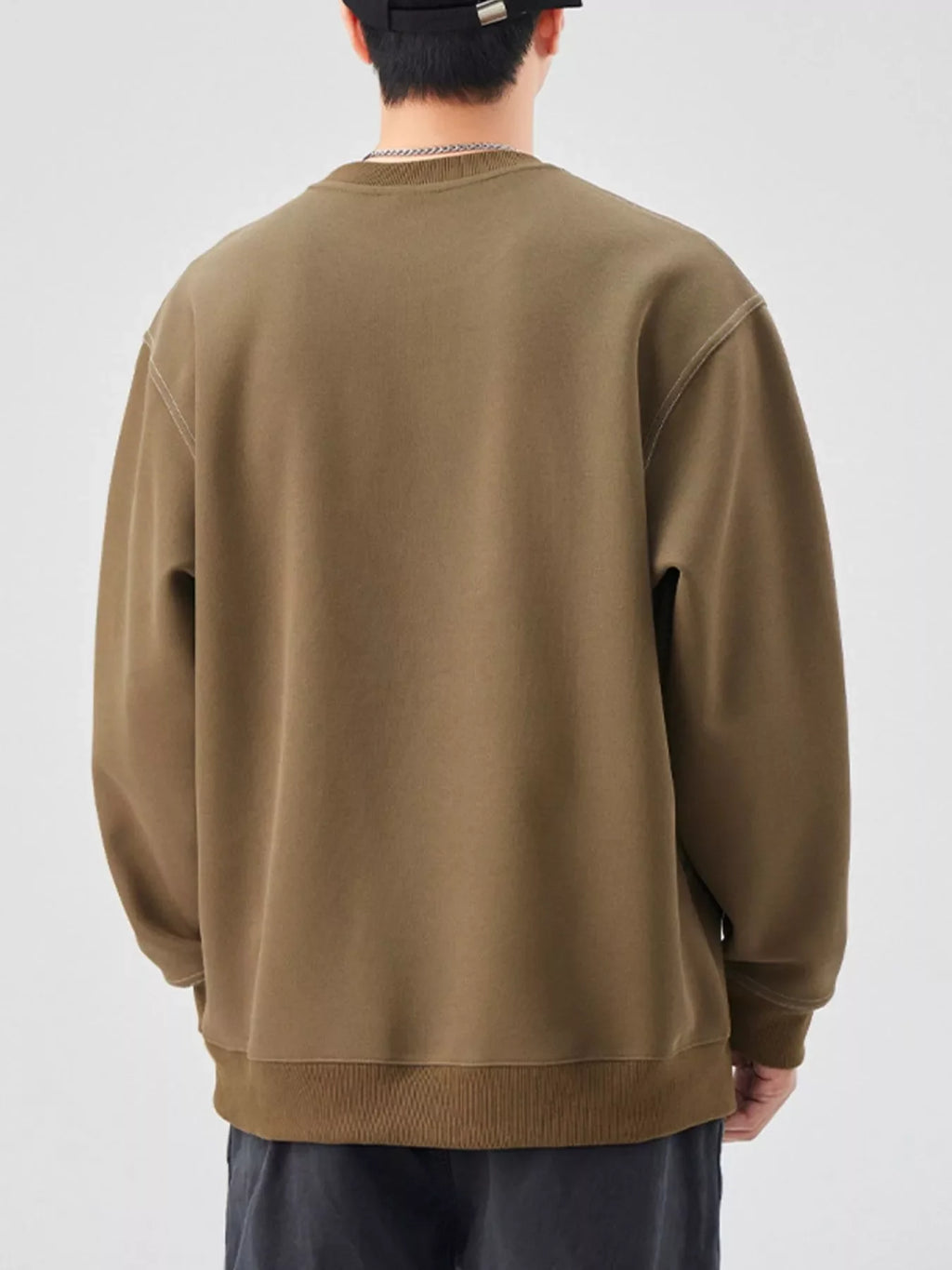Men's Plus Size Crew Neck Long Sleeve Sweatshirt