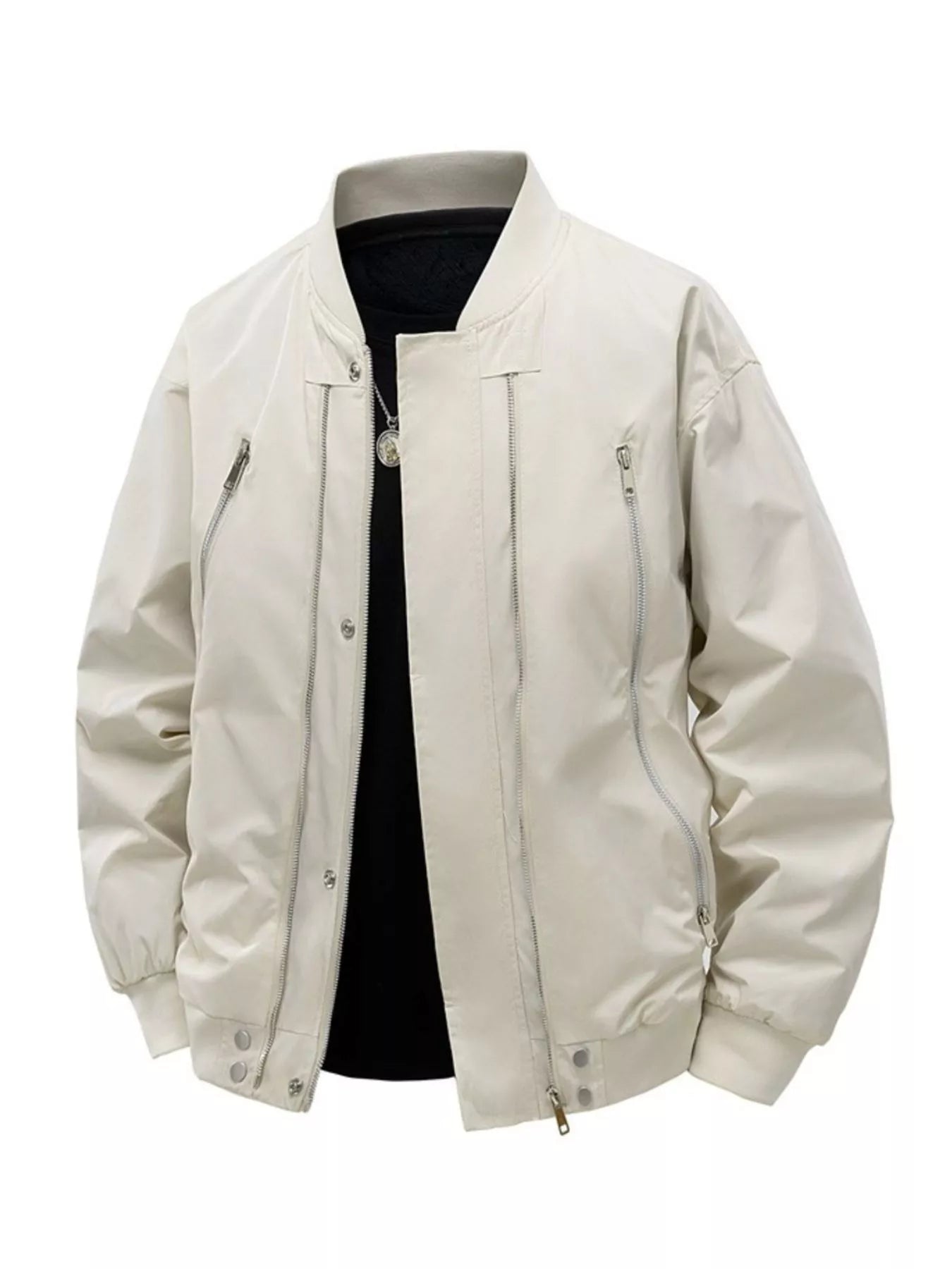 Men's Plus Size Zip Up Long Sleeve Jacket