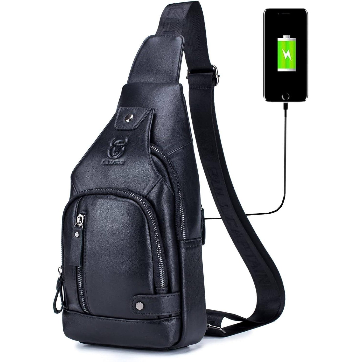 Men's Genuine Leather Sling Bag – Modern Crossbody Carry