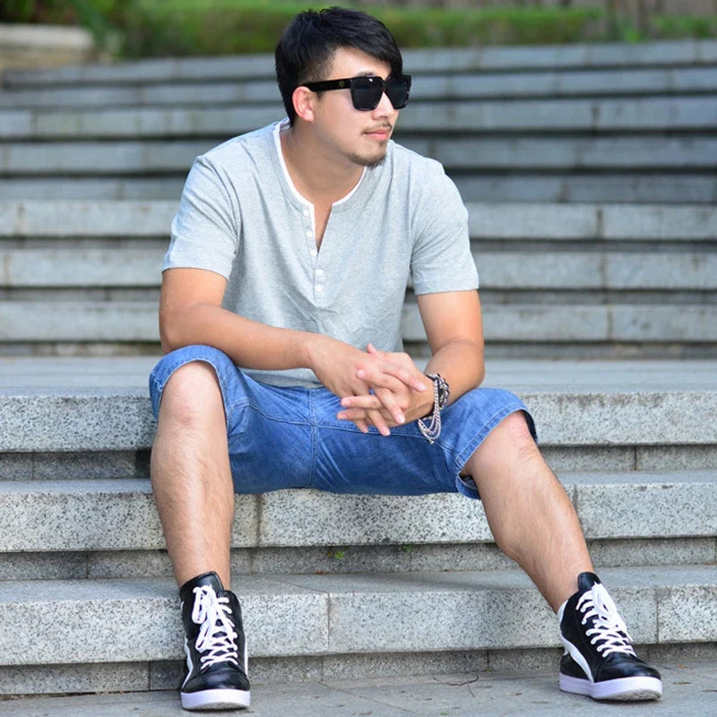 7XL 8XL Plus Size T-shirt Men 2021 Summer Short Sleeve Tshirt Cotton Casual Solid Color Button Tops Tees for Fat Male Big Size