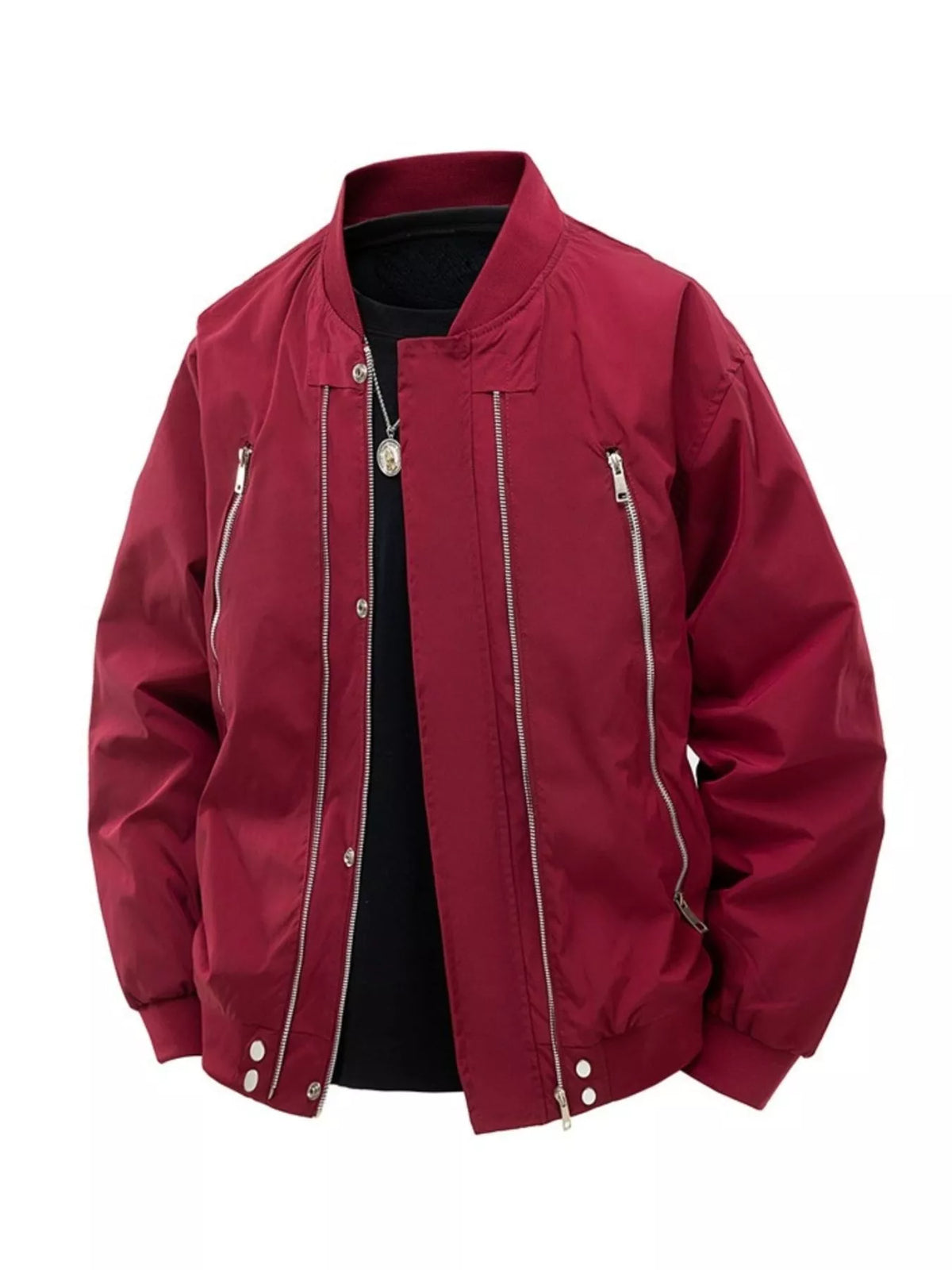 Men's Plus Size Zip Up Long Sleeve Jacket