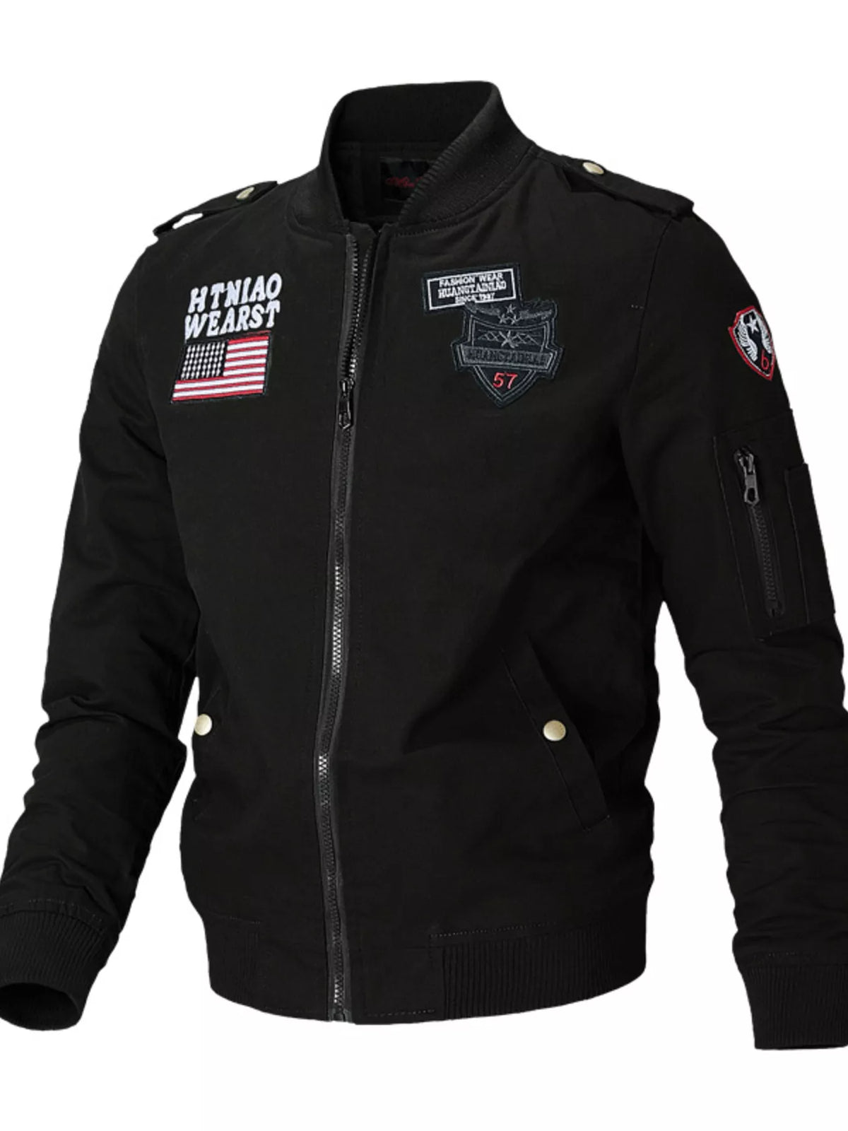 Men's Plus Size Zip Up Long Sleeve Jacket