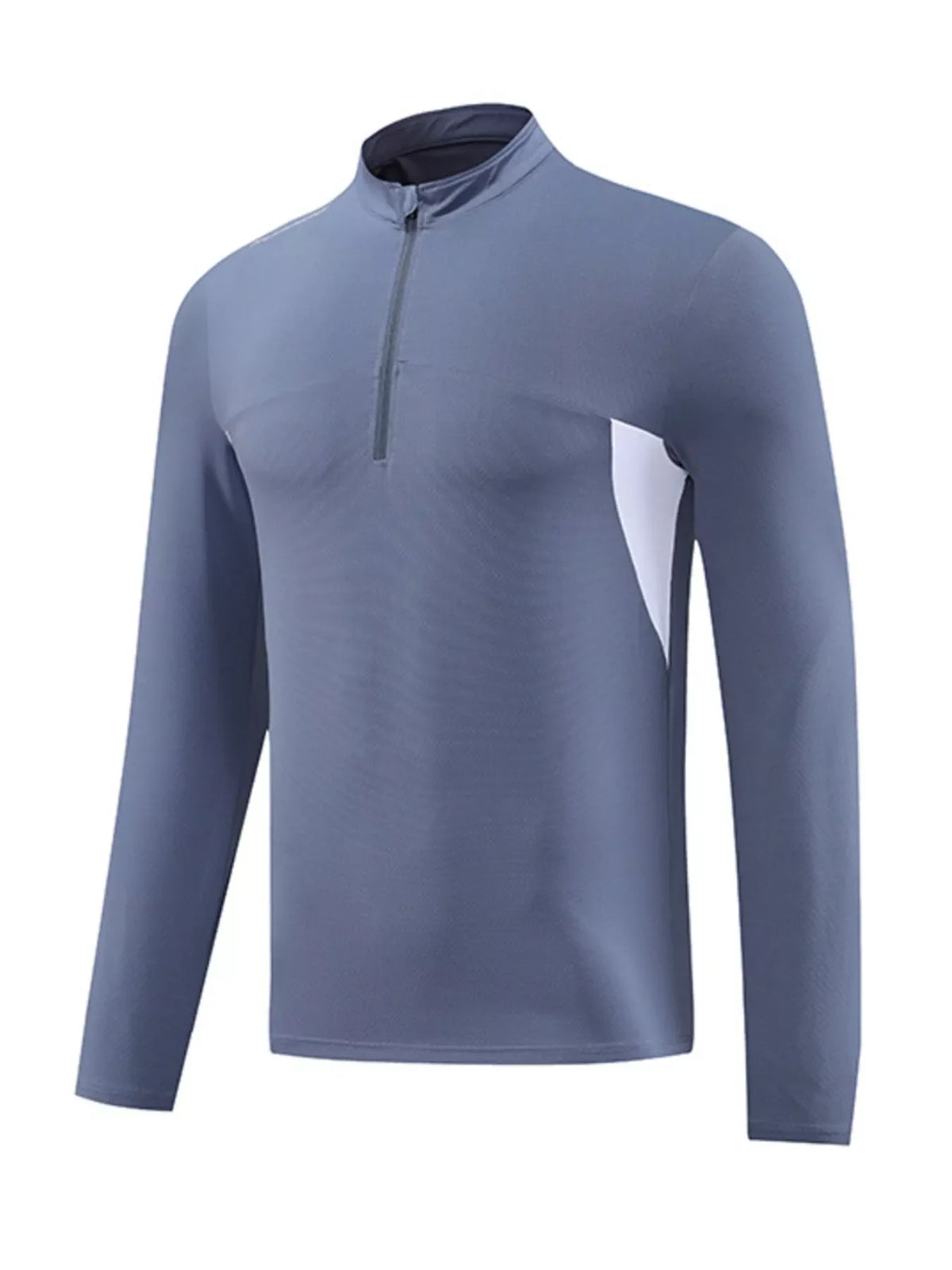 Men's Plus Size Long Sleeve Active T-Shirt with Zipper