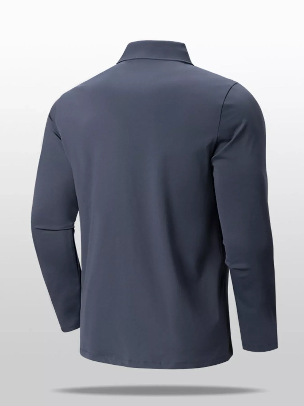 Men's Plus Size Long Sleeve Button Detail Polo