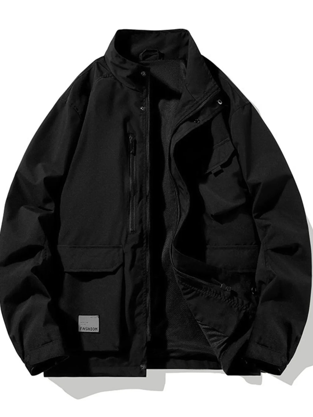Men's Plus Size Zip Up Long Sleeve Jacket