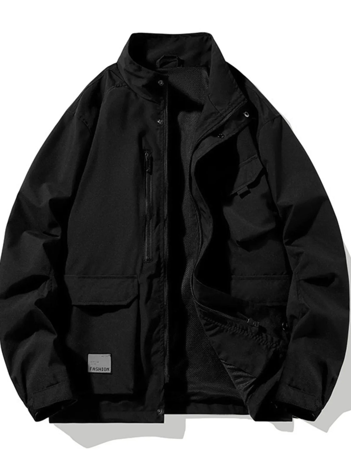 Men's Plus Size Zip Up Long Sleeve Jacket