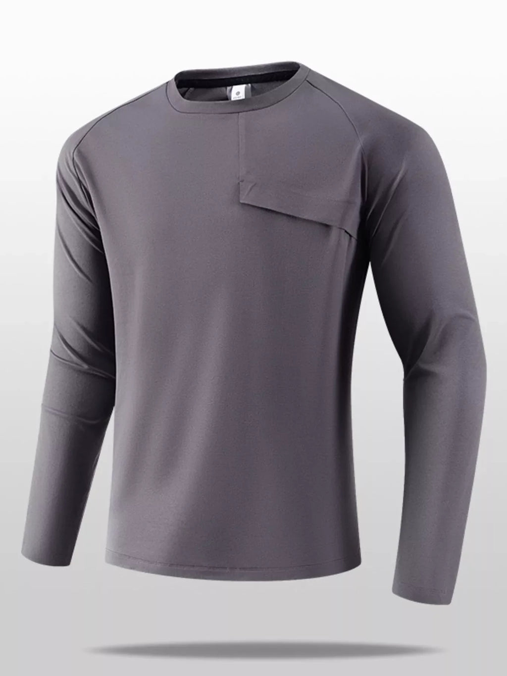Men's Plus Size Long Sleeve T-Shirt with Pocket