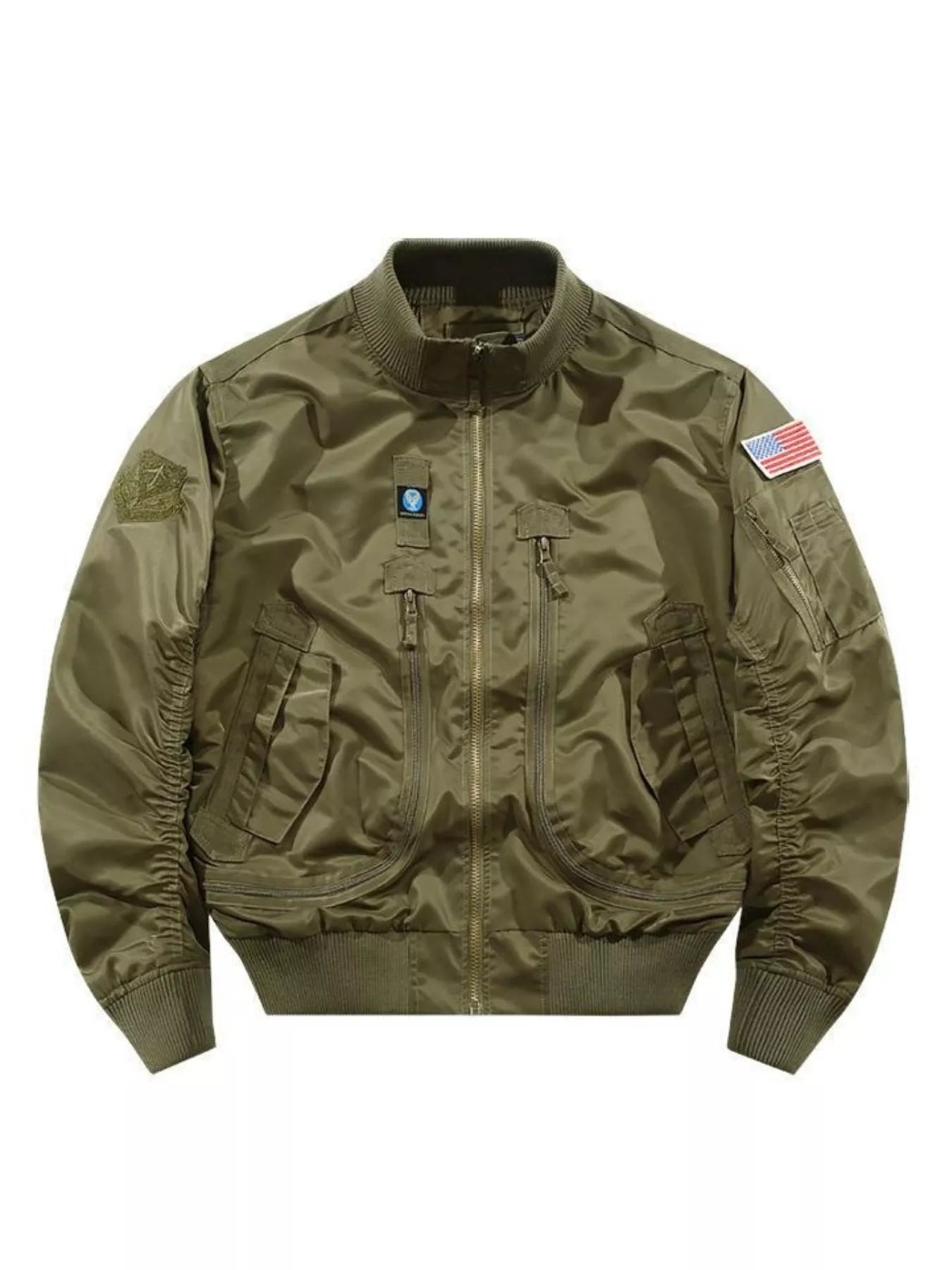 Men's Plus Size Zip Up Long Sleeve Jacket
