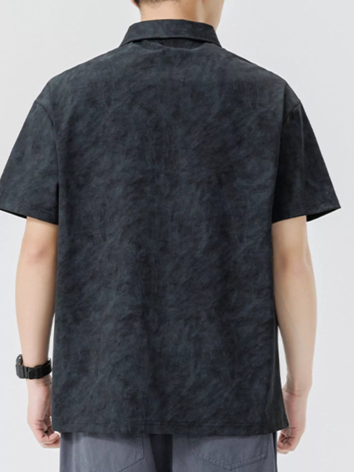 Men's Plus Size Button Detail Short Sleeve Polo