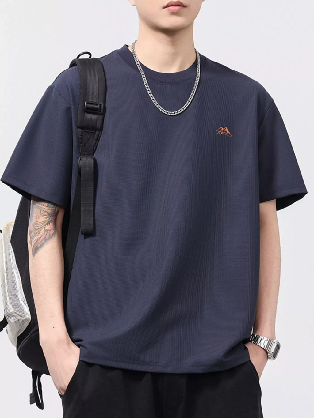 Men's Plus Size Round Neck Short Sleeve T-Shirt