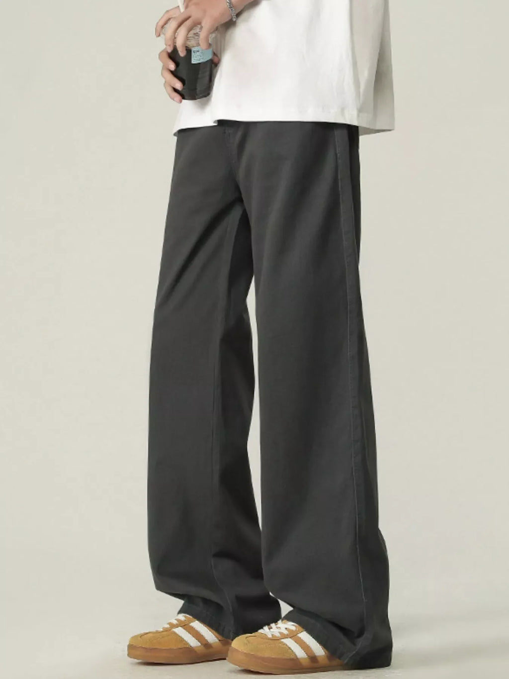 Men's Plus Size Loose Fit Wide Leg Pants