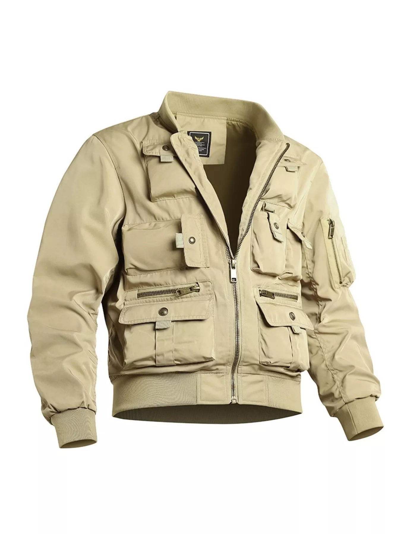 Men's Plus Size Zip Up Long Sleeve Jacket