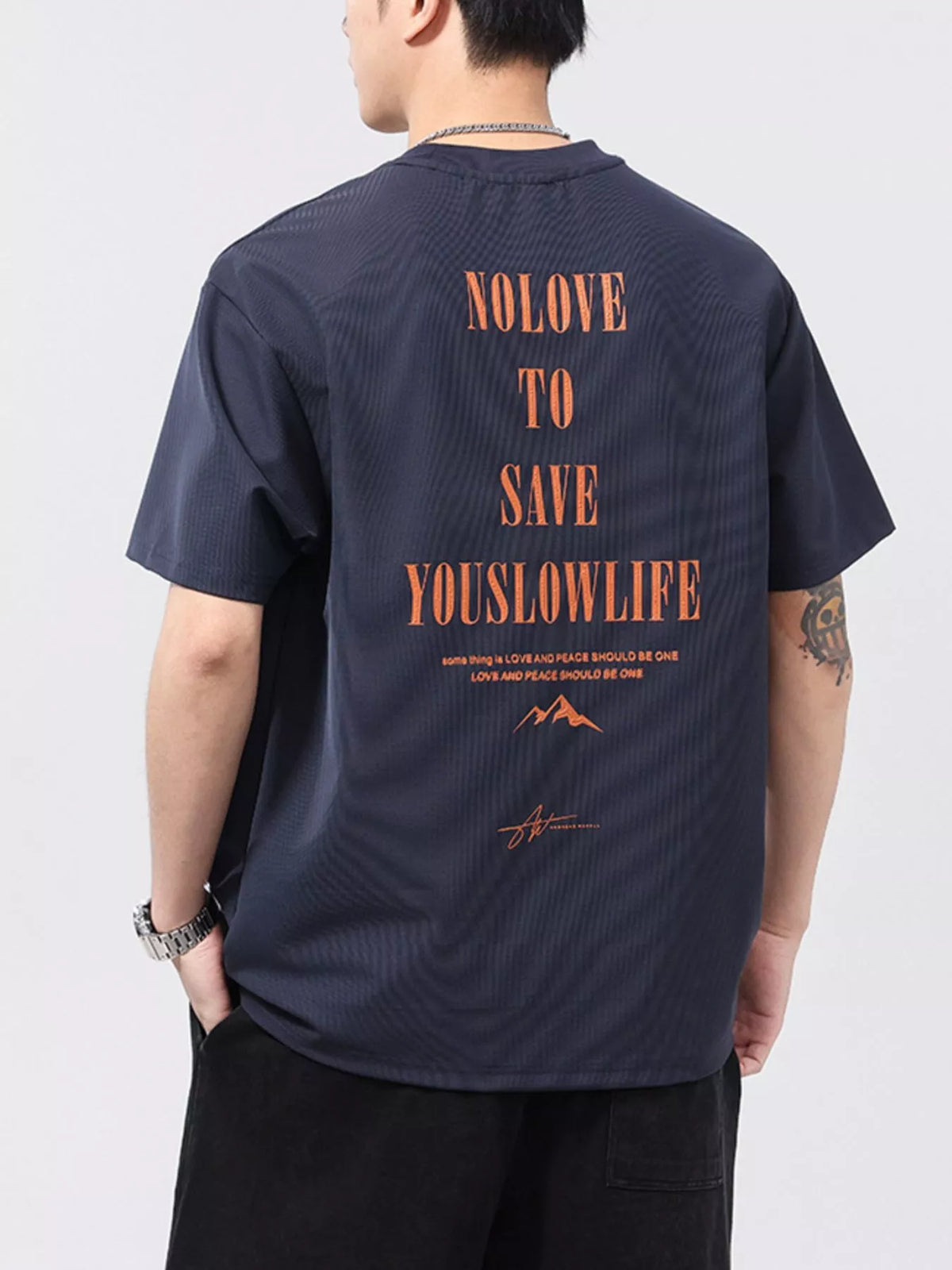 Men's Plus Size Round Neck Short Sleeve T-Shirt