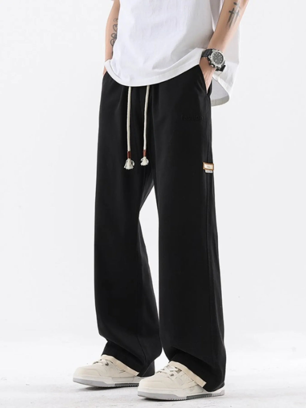 Men's Plus Size Loose Fit Drawstring Casual Pants