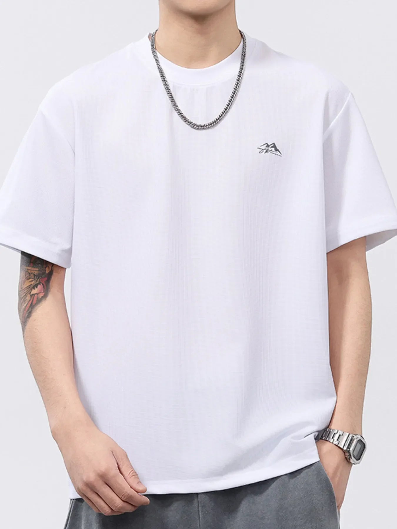 Men's Plus Size Round Neck Short Sleeve T-Shirt
