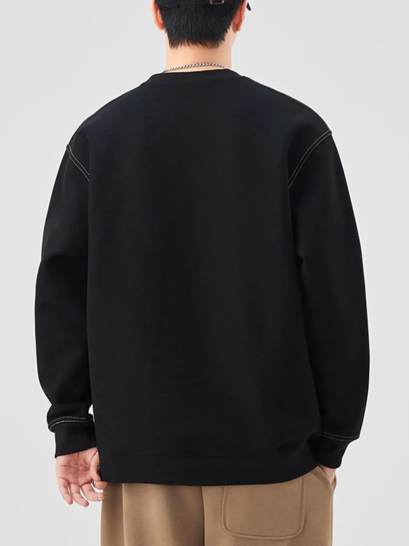 Men's Plus Size Crew Neck Long Sleeve Sweatshirt